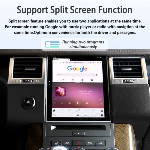 Viknav Android Radio For Land Rover Range Sport L320 2009-2013 Wireless Carplay Android Auto Radio Touch Screen GPS Navigation Multimedia Player Left Hand Driving(Black-LHD)
