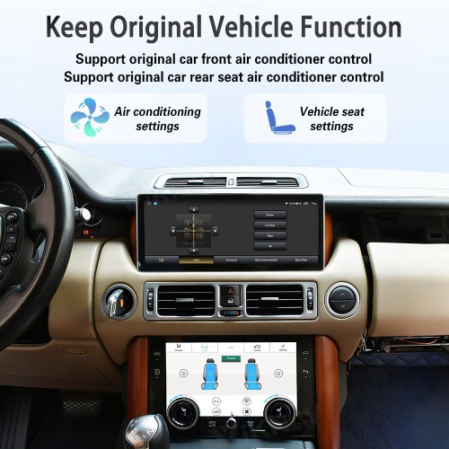 Viknav 12.3 inch Android Radio For Land Rover Range Rover V8 L322 2002-2012 Multimedia Player GPS Navigation Stereo Wireless Carplay Android Auto Touch Screen