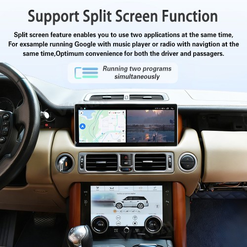 Viknav 12.3 inch Android Radio For Land Rover Range Rover V8 L322 2002-2012 Multimedia Player GPS Navigation Stereo Wireless Carplay Android Auto Touch Screen
