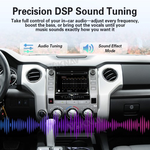 Viknav Linux Interface Box for Toyota Tundra 2014-2017 Wireless CarPlay Android Auto GPS Navigation Original Car Radio Screen