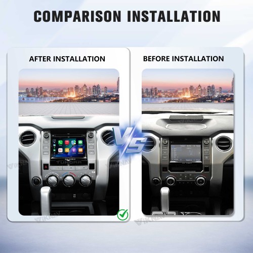 Viknav Linux Interface Box for Toyota Tundra 2014-2017 Wireless CarPlay Android Auto GPS Navigation Original Car Radio Screen