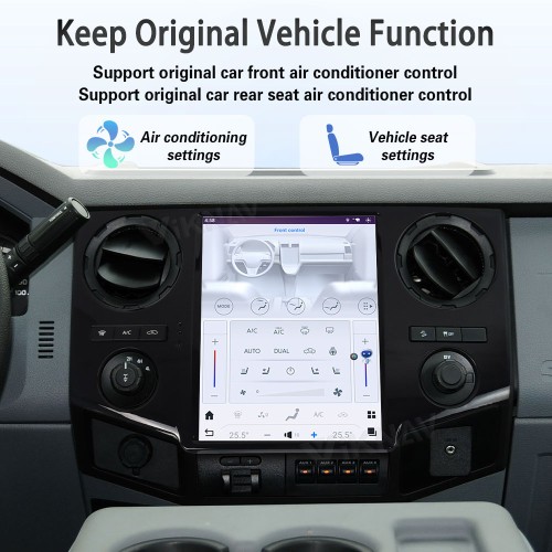 ViKNAV 12.1 Inch Android Car Radio For Ford F250 F350 F450 F650 2009-2014 Multimedia Player Carplay Screen GPS Navigation Car Stereo Head Unit
