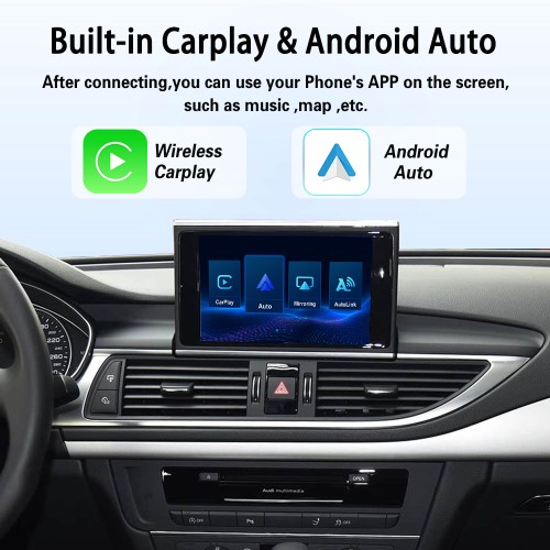 Viknav Linux Interface Box for AUDI A1 A4 A5 A6 A7 2009-2018 Wireless CarPlay Decoder Android Auto GPS Navigatipn Original Car Radio Screen