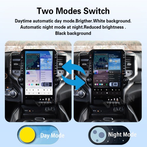VIKNAV 14.4 Inch Android Car Stereo for Dodge Ram 2019 2020 2021 2022 2023 2024 Wireless CarPlay Android Auto GPS Navigation
