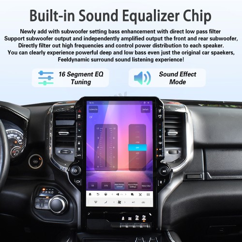 VIKNAV 14.4 Inch Android Car Stereo for Dodge Ram 2019 2020 2021 2022 2023 2024 Wireless CarPlay Android Auto GPS Navigation