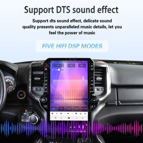VIKNAV 14.4 Inch Android Car Stereo for Dodge Ram 2019 2020 2021 2022 2023 2024 Wireless CarPlay Android Auto GPS Navigation