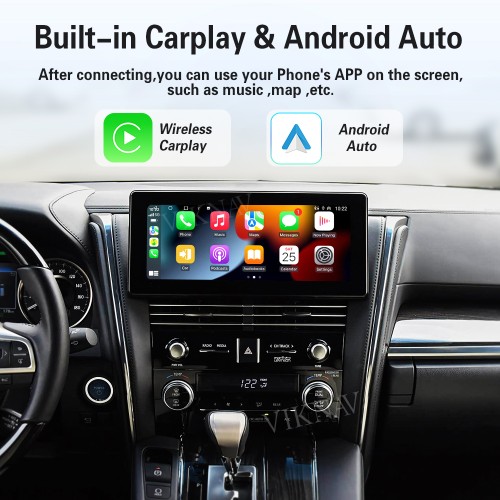 Viknav Android 13 Interface Box for Lexus LM 2018-2020 Wireless CarPlay Decoder Android Auto GPS Navigation  Original Car Radio Screen