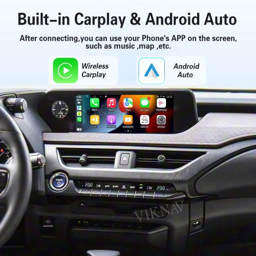 Viknav Android 13 Interface Box for Lexus UX 2019-2022 Wireless CarPlay Decoder Android Auto GPS Navigation  Original Car Radio Screen