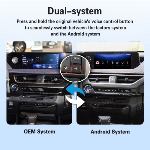 Viknav Android 13 Interface Box for Lexus UX 2019-2022 Wireless CarPlay Decoder Android Auto GPS Navigation  Original Car Radio Screen