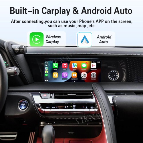 Viknav Android 13 Interface Box for Lexus LC500 2018-2022 Wireless CarPlay Decoder Android Auto GPS Navigation  Original Car Radio Screen