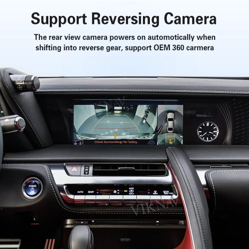 Viknav Android 13 Interface Box for Lexus LC500 2018-2022 Wireless CarPlay Decoder Android Auto GPS Navigation  Original Car Radio Screen