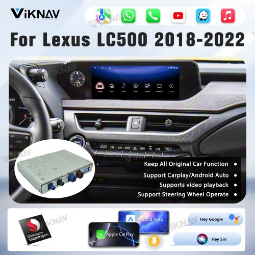 Viknav Android 13 Interface Box for Lexus LC500 2018-2022 Wireless CarPlay Decoder Android Auto GPS Navigation  Original Car Radio Screen