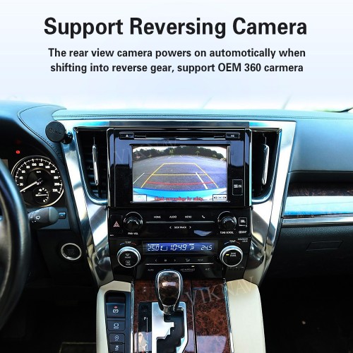 Viknav Android 13 Interface Box for Toyota Alphard 2020-2022 Wireless CarPlay Decoder Android Auto GPS Navigation Original Car Radio Screen