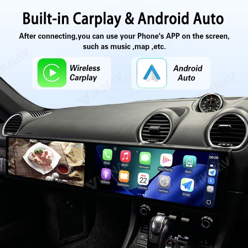Android System Car Stereo Radio For Porsche 718 2016-2023 Auto Stereo Wireless Carplay GPS Navigation Multimedia Player Dual 12.3 Inch RHD Touch Screen 128GB