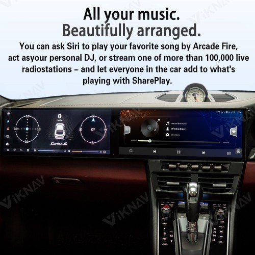 Android System Car Stereo Radio For Porsche 911 2012-2019 Auto Stereo Wireless Carplay GPS Navigation Multimedia Player Dual 12.3 Inch RHD Touch Screen 128GB