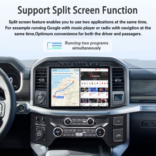 Viknav 13 Inch Car Radio Android For Ford F150 2021-2025 Stereo Wireless Carplay Android Auto Touch Screen GPS Navigation Multimedia player 128GB