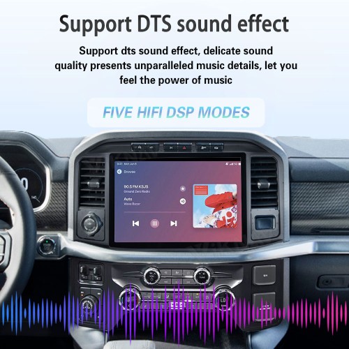 Viknav 13 Inch Car Radio Android For Ford F150 2021-2025 Stereo Wireless Carplay Android Auto Touch Screen GPS Navigation Multimedia player 128GB