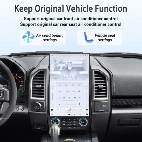 Viknav 16.8 Inch Car Radio Android For Ford F150 F250 F450 Raptor 2015-2020 Stereo Wireless Carplay Android Auto Touch Screen Upgrade GPS Navigation Multimedia player 128GB