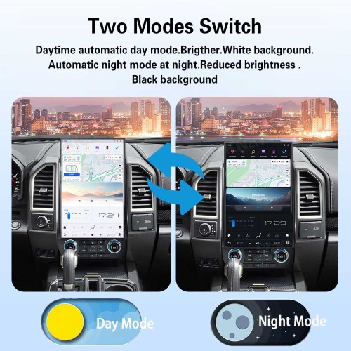 Viknav 16.8 Inch Car Radio Android For Ford F150 F250 F450 Raptor 2015-2020 Stereo Wireless Carplay Android Auto Touch Screen Upgrade GPS Navigation Multimedia player 128GB