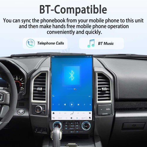 Viknav 16.8 Inch Car Radio Android For Ford F150 F250 F450 Raptor 2015-2020 Stereo Wireless Carplay Android Auto Touch Screen Upgrade GPS Navigation Multimedia player 128GB