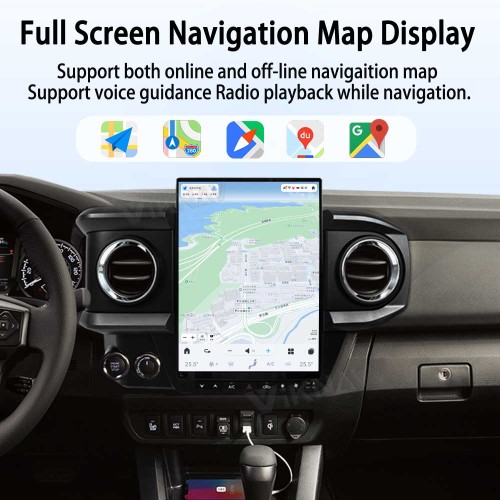 Viknav Android Car Radio For Toyota Tacoma 2016 - 2023 Wireless Carplay Android Auto Multimedia player GPS Navigation Auto StereoTouch Screen