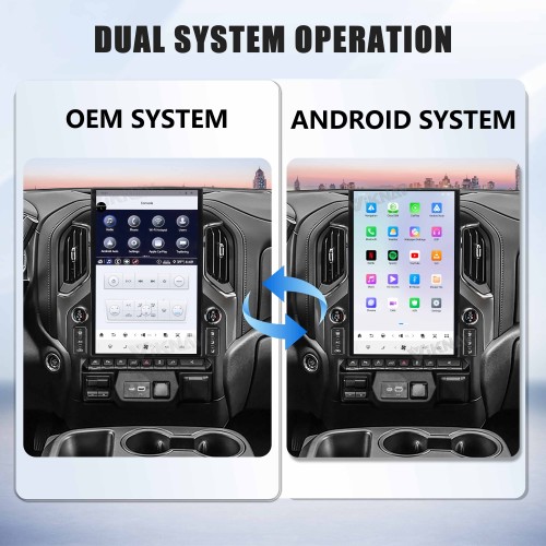 Viknav Upgrade 17.2 Inch Touch Screen Android Car Radio For Chevrolet Silverado GMC SIERRA 2019 2020 2021 2022 2023 Android Auto GPS Navigation Wireless Carplay Multimedia Player  Head Unit(128GB)