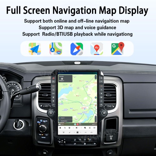 VIKNAV 14.4 Inch Android Car Stereo for Dodge Ram 2013-2018 Wireless CarPlay Android Auto GPS Navigation PLAYER