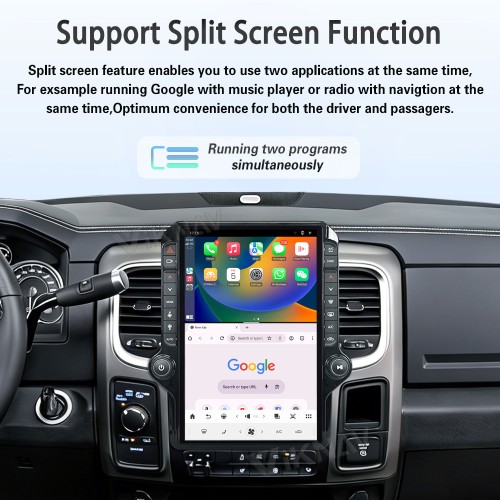 VIKNAV 14.4 Inch Android Car Stereo for Dodge Ram 2013-2018 Wireless CarPlay Android Auto GPS Navigation PLAYER