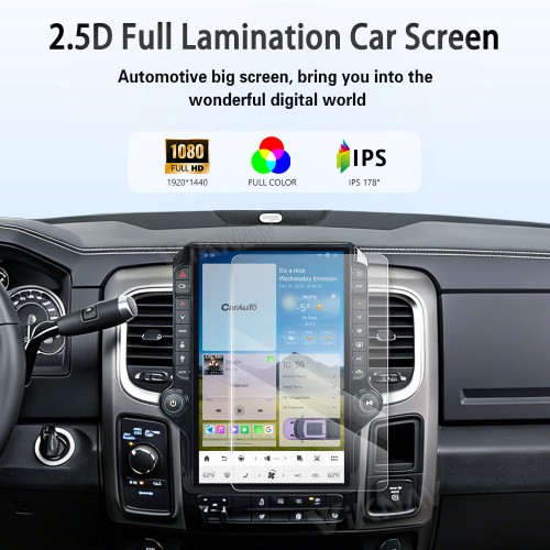VIKNAV 14.4 Inch Android Car Stereo for Dodge Ram 2013-2018 Wireless CarPlay Android Auto GPS Navigation PLAYER