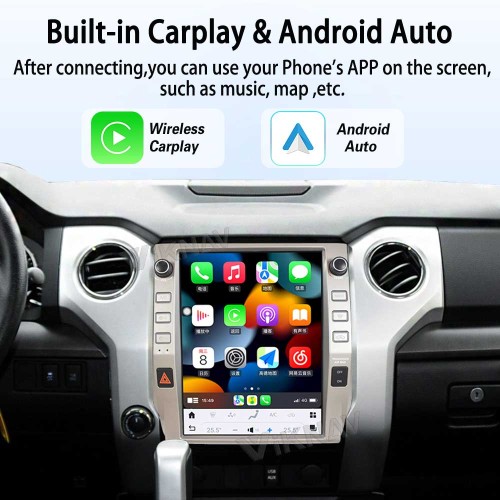 Viknav 13 inch Android Screen Car Radio For Toyota Tundra 2014-2020 Wireless Carplay Android Auto Multimedia player GPS Navigation Auto StereoTouch Screen