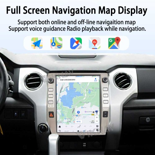Viknav 13 inch Android Screen Car Radio For Toyota Tundra 2014-2020 Wireless Carplay Android Auto Multimedia player GPS Navigation Auto StereoTouch Screen
