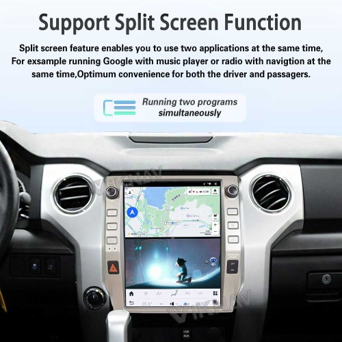 Viknav 13 inch Android Screen Car Radio For Toyota Tundra 2014-2020 Wireless Carplay Android Auto Multimedia player GPS Navigation Auto StereoTouch Screen