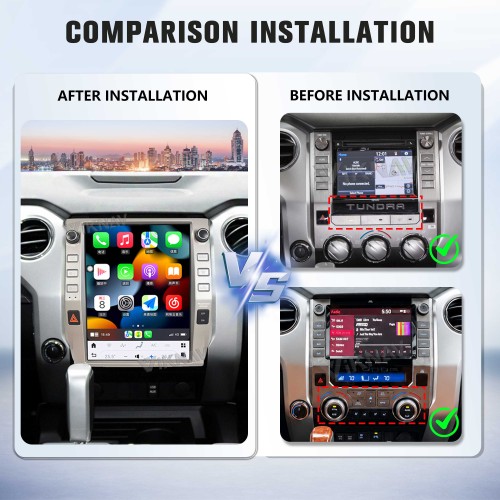 Viknav 13 inch Android Screen Car Radio For Toyota Tundra 2014-2020 Wireless Carplay Android Auto Multimedia player GPS Navigation Auto StereoTouch Screen