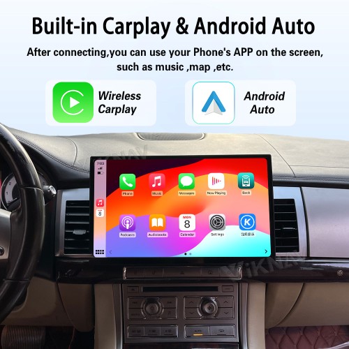 Viknav 13 Android Car Radio for Jaguar XF 2011-2015 Wireless CarPlay & Android Auto GPS Navigation Player