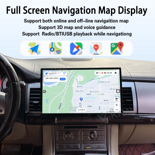 Viknav 13 Android Car Radio for Jaguar XF 2011-2015 Wireless CarPlay & Android Auto GPS Navigation Player