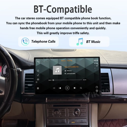 Viknav 13 Android Car Radio for Jaguar XF 2011-2015 Wireless CarPlay & Android Auto GPS Navigation Player