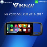 Viknav 8.8 Inch LCD Screen Car Digital Cluster For Volvo S60 V60 2011-2017 Linux System Car Digital Speedometer Dashboard Panel Instrument Panel Virtual Cockpit (128GB)