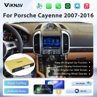 Viknav Linux System Wireless Carplay Android Auto Decoder Box for Porsche Cayenne 2007-2016 Upgrade Interface Decoding Box Autolink Airplay