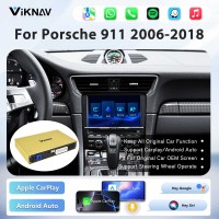 Viknav Linux System Wireless Carplay Android Auto Decoder Box for Porsche 911 2006-2018 Upgrade Interface Autolink Airplay Decoding Box