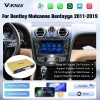 Viknav Linux System Wireless Carplay Android Auto Decoder Box For Bentley Mulsanne Bentayga 2011-2019 GPS Navigatipn Original Car Radio Screen