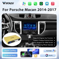 Viknav Linux System Wireless Carplay Android Auto Decoder Box for Porsche Macan PCM 3.1 2014-2016 PCM 4.0 2017 Decoding Box Upgrade Interface Autolink Airplay
