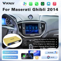 Viknav Linux System Wireless Carplay Android Auto Decoder Box for Maserati Ghibli 2014 Decoding Box Upgrade Interface Autolink Airplay