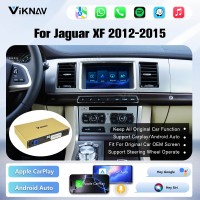 Viknav Linux System Wireless Carplay Android Auto Decoder Box For Jaguar XF 2012-2015 GPS Navigatipn Original Car Radio Screen