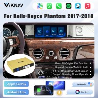 Viknav Linux System Wireless Carplay Android Auto Decoder Box For Rolls-Royce Phantom 2017-2018 GPS Navigatipn Original Car Radio Screen