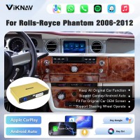Viknav Linux System Wireless Carplay Android Auto Decoder Box For Rolls-Royce Phantom 2006-2012 GPS Navigatipn Original Car Radio Screen