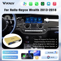 Viknav Linux System Wireless Carplay Android Auto Decoder Box For Rolls-Royce Wraith 2013-2018 GPS Navigatipn Original Car Radio Screen