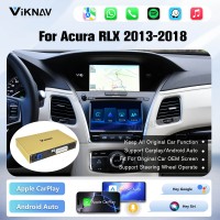 Viknav Linux System Wireless Carplay Android Auto Decoder Box For Acura RLX 2013-2018 GPS Navigatipn Original Car Radio Screen