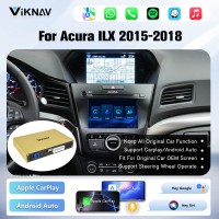 Viknav Linux System Wireless Carplay Android Auto Decoder Box For Acura MDX 2014-2017 GPS Navigatipn Original Car Radio Screen