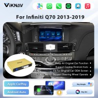 Viknav Linux System Wireless Carplay Android Auto Decoder Box For Infiniti Q70 2013-2019 GPS Navigatipn Original Car Radio Screen