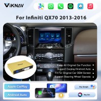 Viknav Linux System Wireless Carplay Android Auto Decoder Box For Infiniti QX70 2013-2016 GPS Navigatipn Original Car Radio Screen